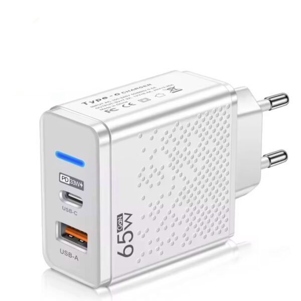 65W Snellader - USB / C - Wit