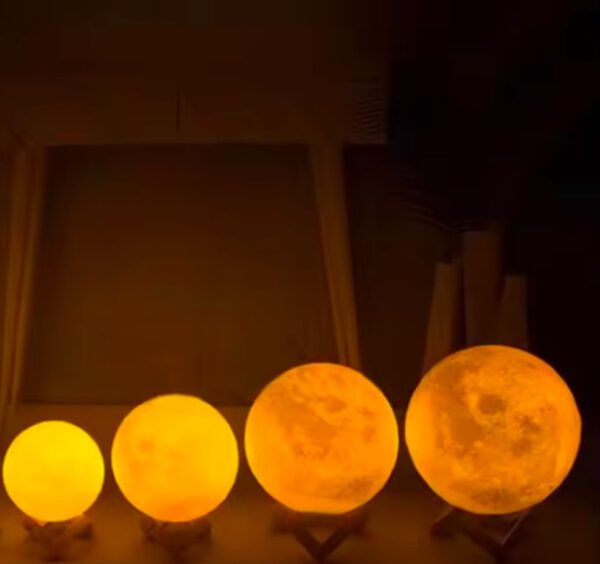Maanlamp - 16 kleuren - 18cm - Afbeelding 2