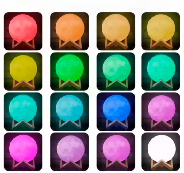 Maanlamp - 16 kleuren - 15cm - Afbeelding 5