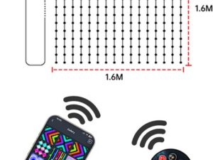 Magisch LED-Gordijnverlichting - Binnen & Buiten - Themaverlichting - 1.6m x 1.6m - Bediening via app en remote